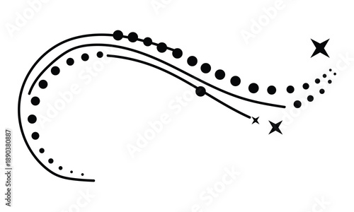 Graph with data points and annotations isolated on white background, Vector