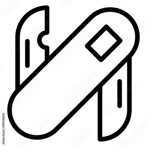 Swiss knife icon vector illustration	