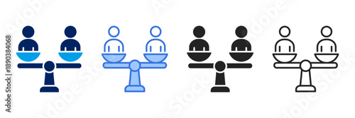 Equality  Icon Set Different Style Collection. 