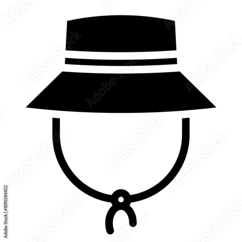 Hat icon glyph style vector illustration