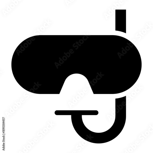 Snorkling icon glyph style vector illustration