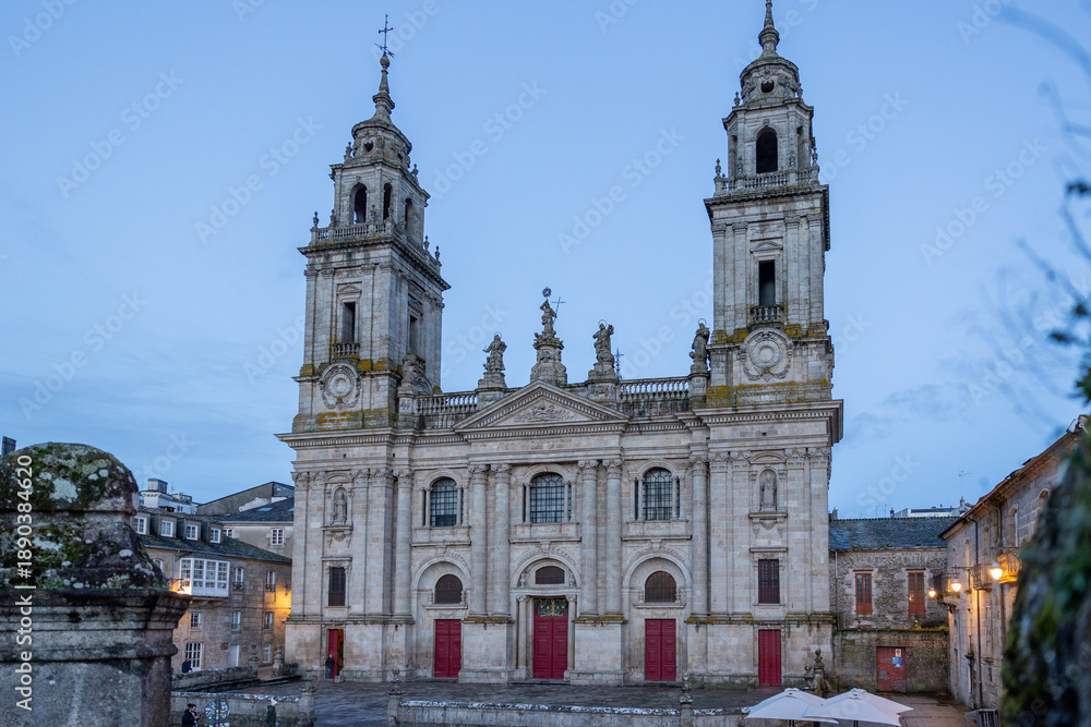 Obraz premium Lugo cathedral building in historic galicia, spain