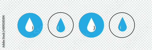 Water drop icon vector for apps and websites.