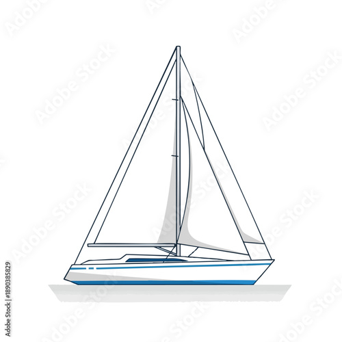 Sailboat Vector Illustration