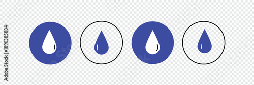Water drop icon vector for apps and websites.