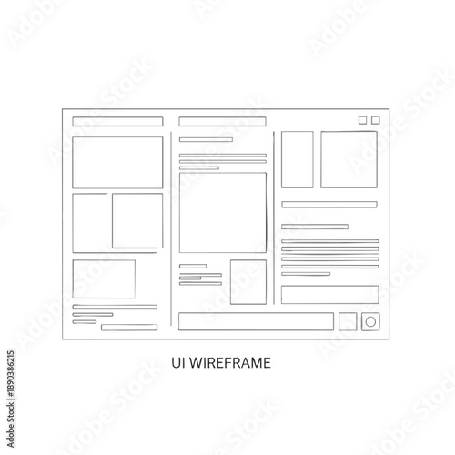 Wireframe Design Template for User Interface