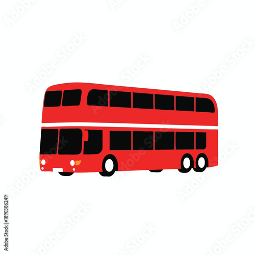 Red Double Decker Bus Illustration
