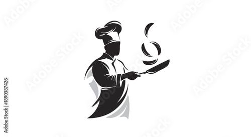 silhouette of a chef