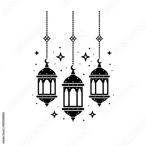 vector illustration of an islami lantern