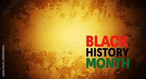 Wallpaper Mural Black History Month celebration title graphic featuring bold typography in pan-african colors over a textured gold background Torontodigital.ca