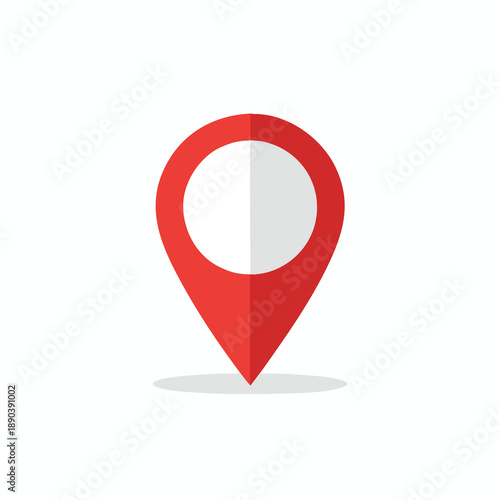Free Download Red Map Pin Icon with Shadow - GFXLoad