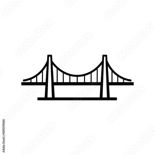 Bridge icon, vector best flat line icon.