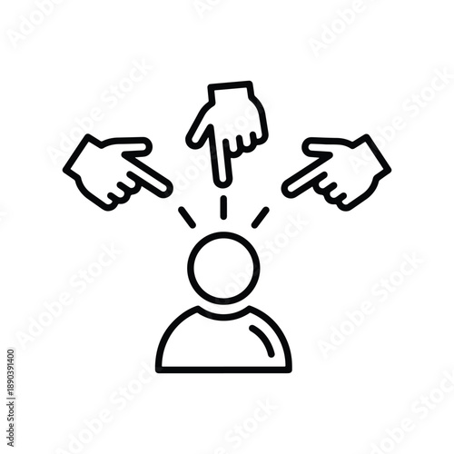 Social issue icon, vector best line icon.