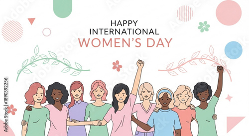Diverse women celebrate international women's day with unity and empowerment