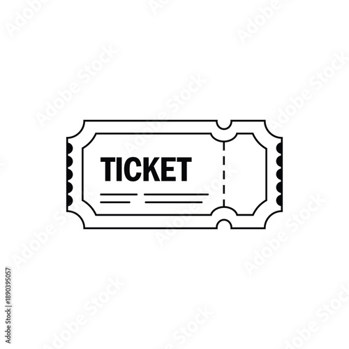 Pass Voucher Ticket Icons Collection — Entry Permit, Entertainment and Transport Access Symbols Vector