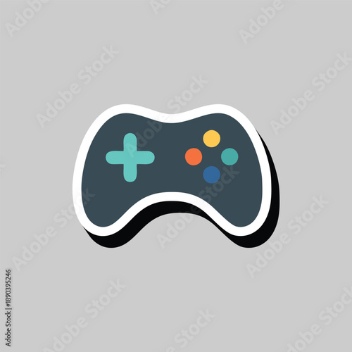 Modern gaming controller with colorful buttons and sleek design