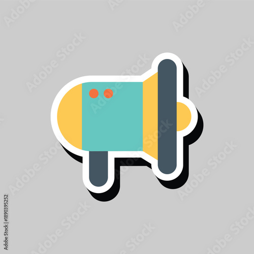 Vibrant megaphone icon for announcements and promotions