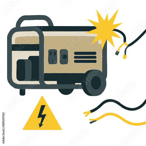 Portable Power Generator Illustration