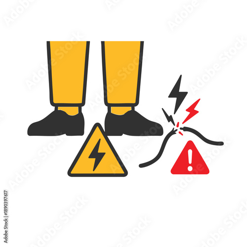Electric Shock Safety Warning Icon