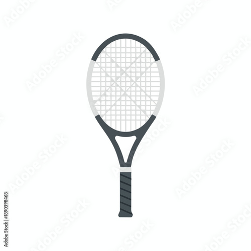 Tennis Racket Illustration on White Background