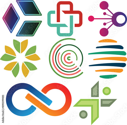 abstract logos elements, png