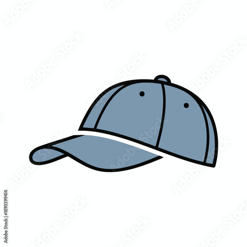 Simple Blue Baseball Cap Illustration