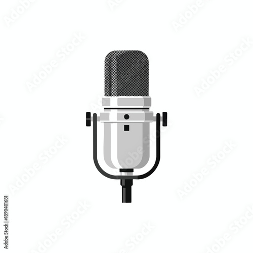 Professional Studio Microphone Illustration