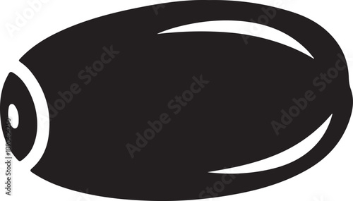 Abstract Black and White Eye Silhouette Design Element for Graphic Design