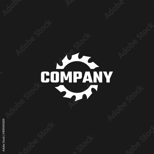 saw blade logo design, symbol, icon, vector, industry, vintage, wood sawing logo, carpentry	