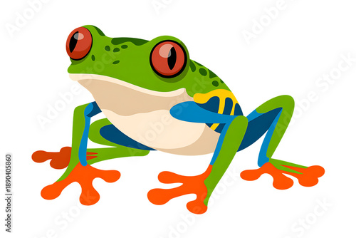 Red eyed tree frog illustration