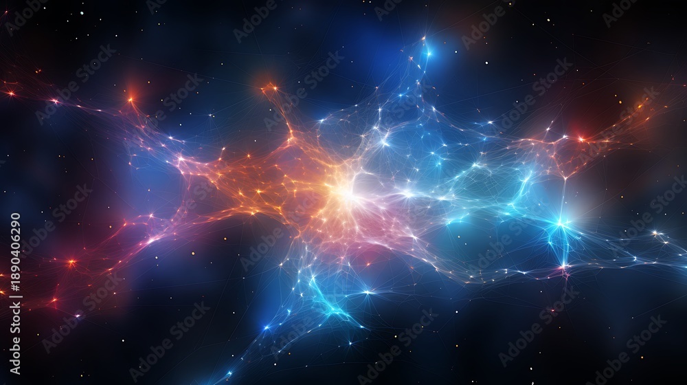 Fototapeta premium Cosmic nebula with vibrant colors