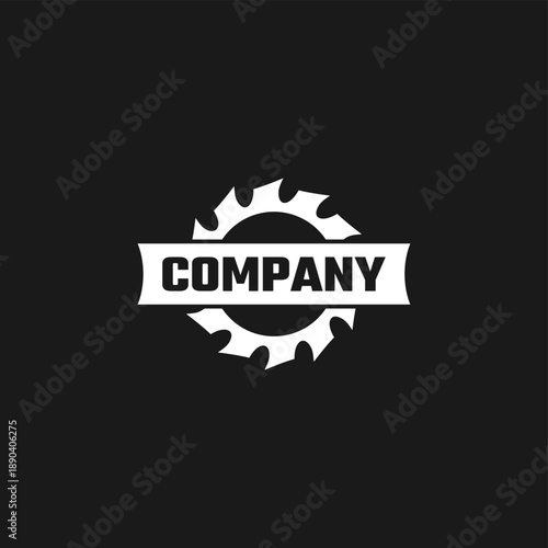 saw blade logo design, symbol, icon, vector, industry, vintage, wood sawing logo, carpentry	