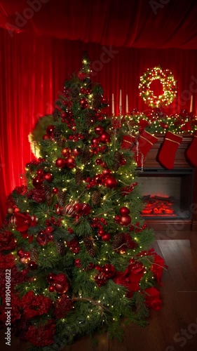 Wallpaper Mural Fairytale character near the Christmas tree. Concept of New Year's entertainment. Torontodigital.ca