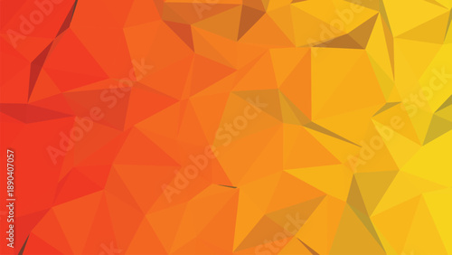 Abstract Golden Yellow Orange Low Poly Background