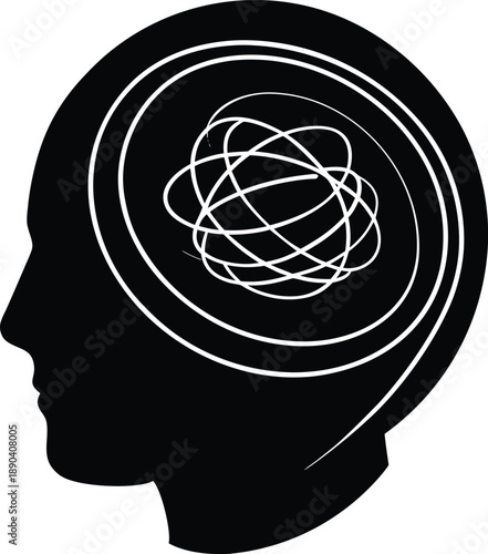 Human Head With Thoughts