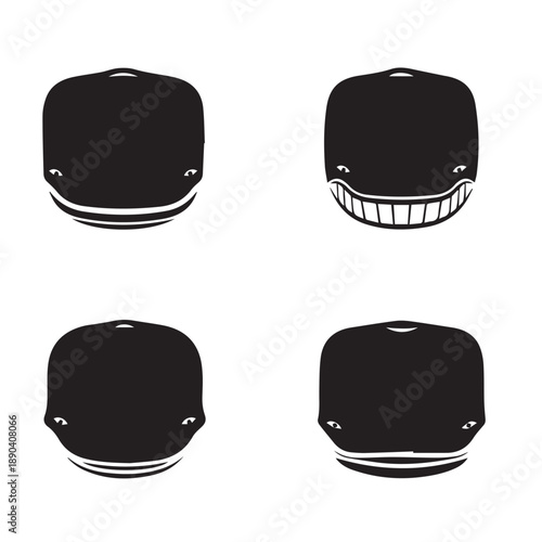Whale Face Silhouette Vector
Whale Face Silhouette Black and White
Whale Face Vector Illustration
