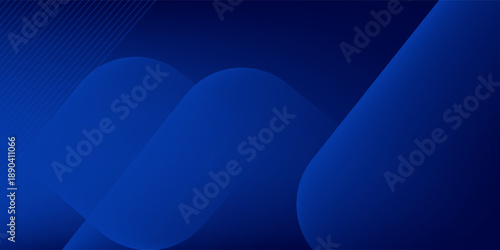 Abstract dark blue geometric background. Dynamic shapes composition. Cool background design for posters. Vector illustration