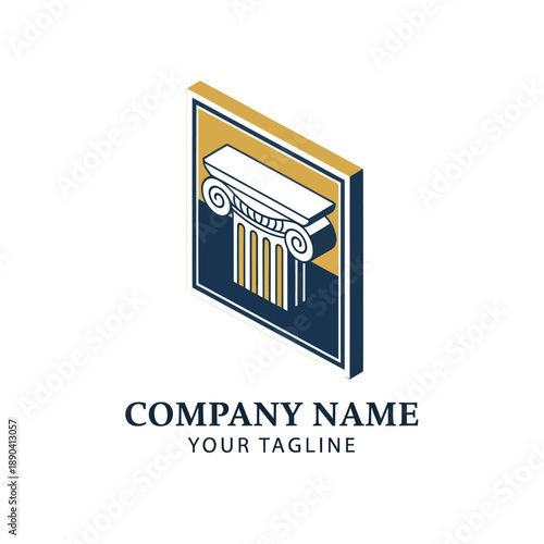 Classic Column Corporate Identity Logo Design.