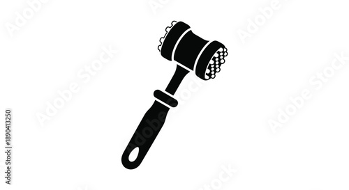 A black silhouette of a gavel symbolizing law and judicial proceedings