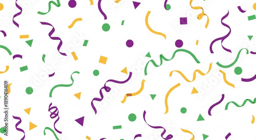 Mardi gras king and queen celebrating with masks and confetti