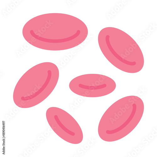 Blood Cells Icon, Medical And Healthcare Related Flat Style Vector Icon.