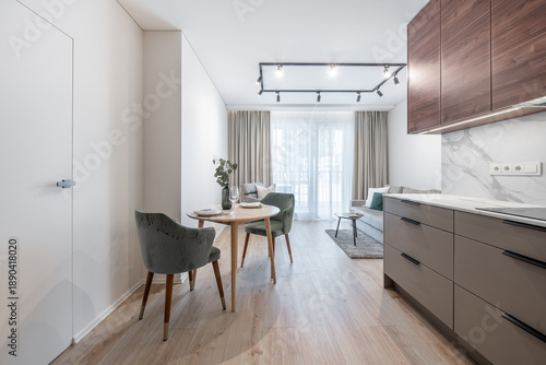 Wallpaper Mural Modern Home Open Concept Living Room and Kitchen with Stylish Interior Design Torontodigital.ca