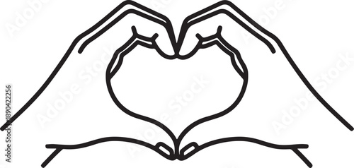 Two hands forming a beautiful heart shape, symbolizing love and affection and care