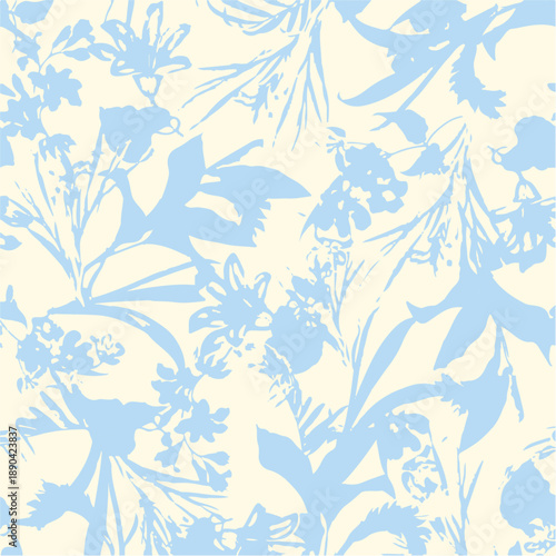 Seamless flowers pattern in vector. Abstract flower pattern design
