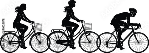 Set of construction worker silhouettes in hard hats performing various site tasks, industrial professional collection, cad drawing flat vector illustration, isolated white