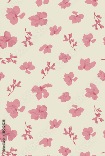Small Flower pattern. Ditsy floral seamless pattern. Small little flower background. Repeat pattern. Ditsy print. Botanic surface design. Hand draw floral flower pattern for fashion, fabric,decor
