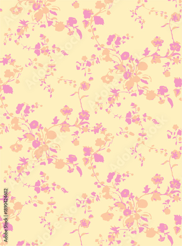 Small Flower pattern. Ditsy floral seamless pattern. Small little flower background. Repeat pattern. Ditsy print. Botanic surface design. Hand draw floral flower pattern for fashion, fabric,decor