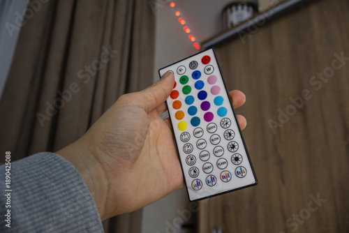 RGB LED remote control with red light setting