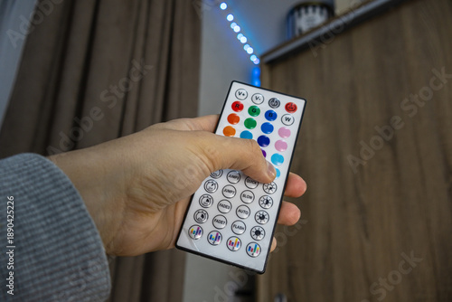 RGB LED remote control with blue light setting