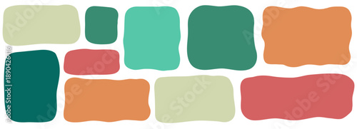 Shape wavy rectangle and organic frame abstract with blob irregular box. Splash wave vector and liquid form fluid with hand water design. Line shape drawn and element organic geometric.